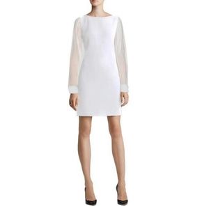 White Elie Tahari Pencey Sheeth Dress